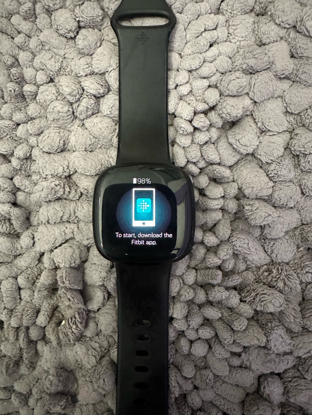 Fitbit Versa 3 Smartwatch in Black with Black Band